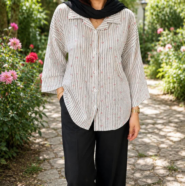 شومیز مانتویی دخترانه طرح قلــــب آرتـــــمیس